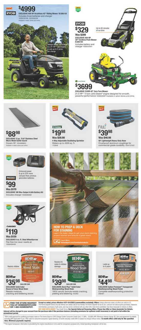 Home Depot Spring Black Friday Ad Apr 27 May 03, 2023