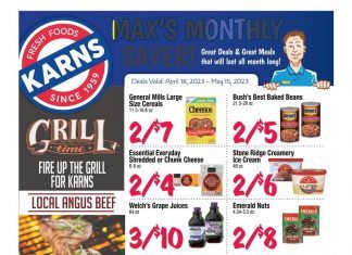 Karns Quality Foods Monthly Ad Apr 18 – May 15, 2023