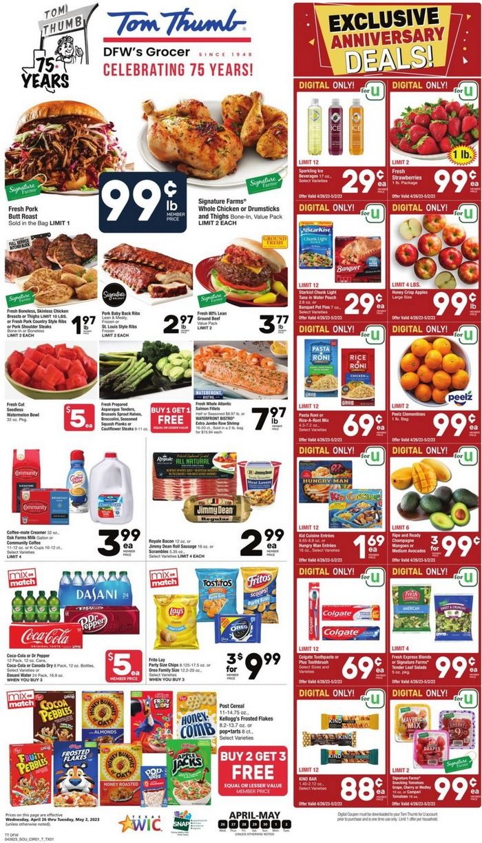 Tom Thumb Sale Ads