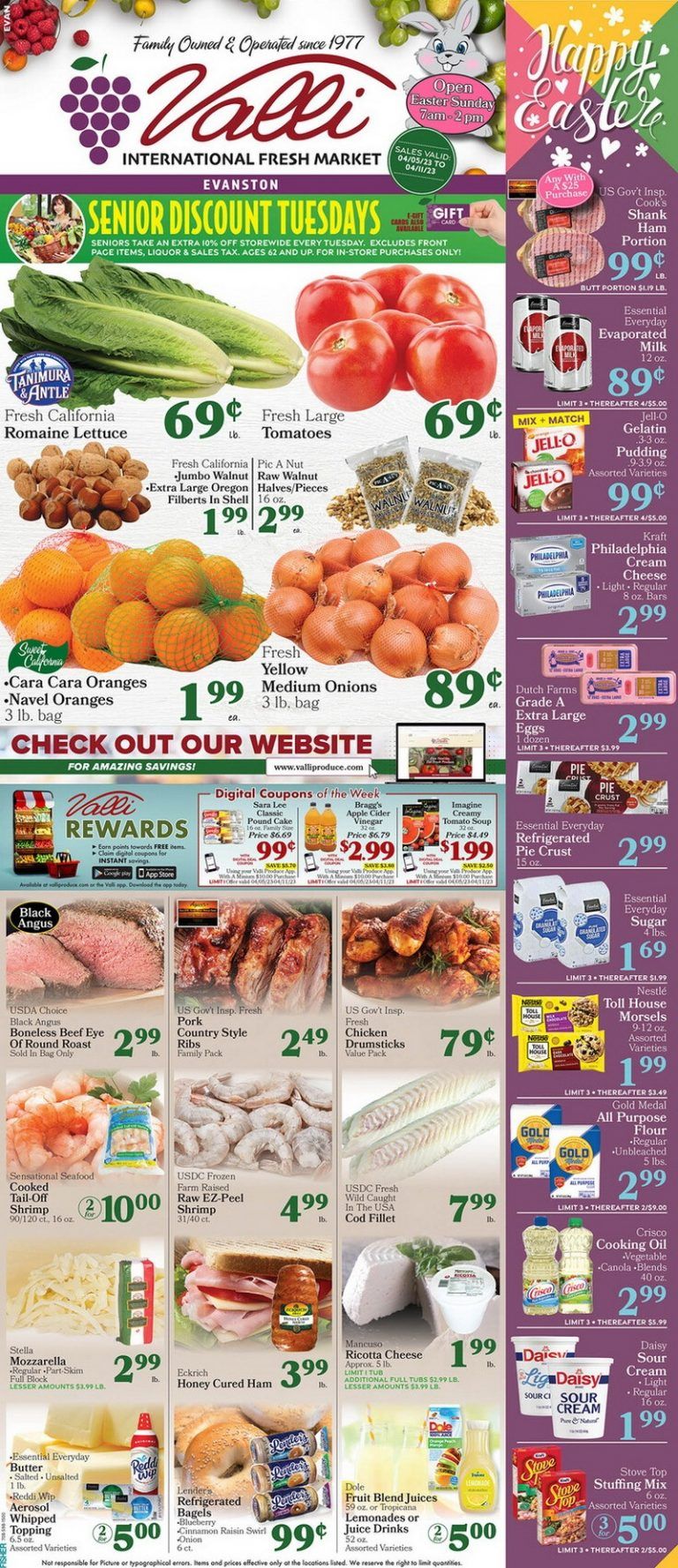 Valli Produce Weekly Ad Apr 05 Apr 11, 2023 (Easter Promotion Included)