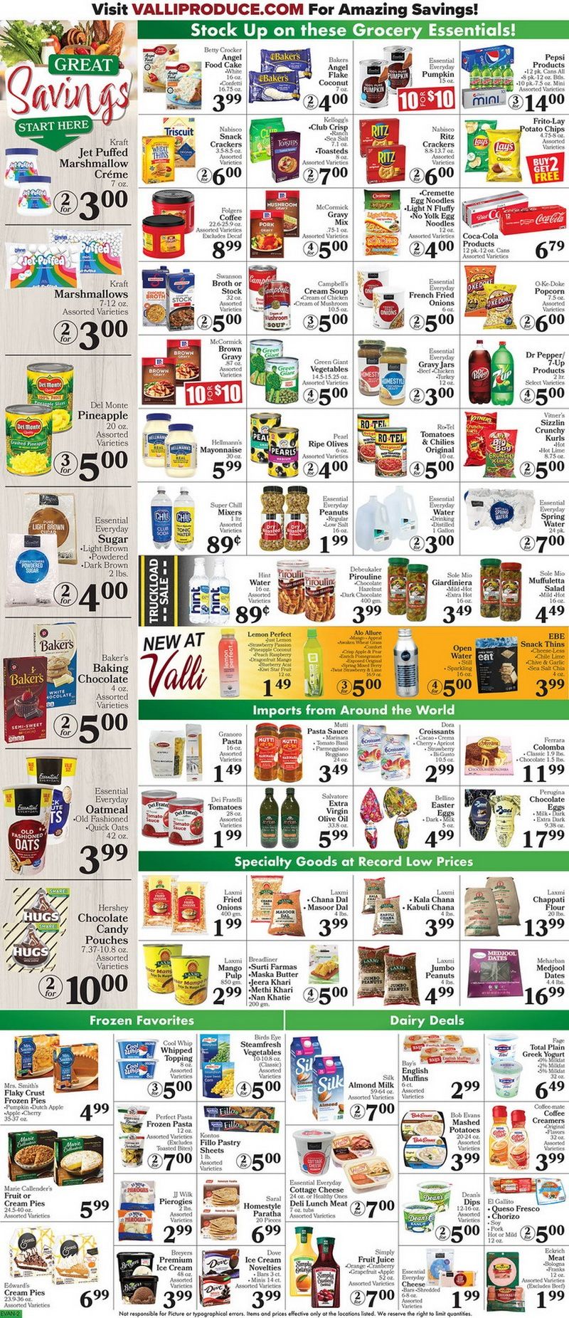 Valli Produce Weekly Ad Apr 05 Apr 11, 2023 (Easter Promotion Included)