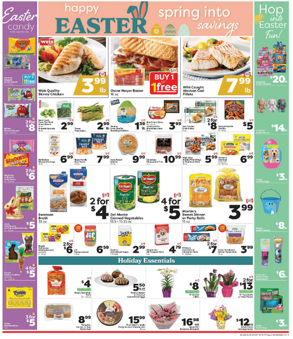 Weis Markets Weekly Sale Apr 06 Apr 12, 2023 (Easter Promotion Included)
