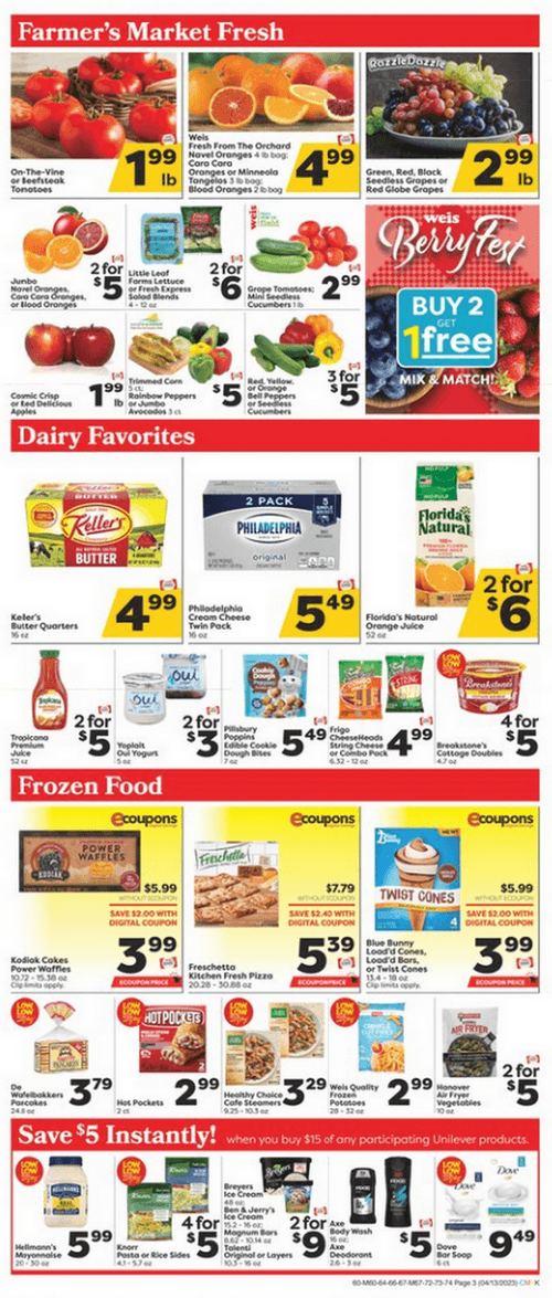 Weis Markets Weekly Sale Apr 13 Apr 19, 2023