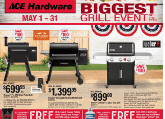 ACE Hardware Biggest Grilling Event Flyer May 01 – May 31, 2023