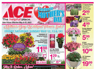 ACE Hardware Mother’s Day Ad May 09 – May 22, 2023