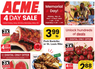 ACME Weekly Ad May 26 – Jun 01, 2023 ( Memorial Day Promotion Included)