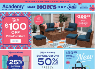 Academy Sports + Outdoors Weekly Ad May 11 – May 14, 2023 (Mother’s Day Promotion Included)