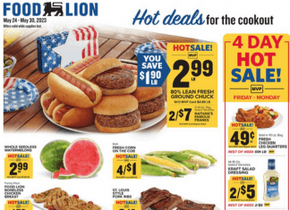 Food Lion Weekly Ad May 24 – May 30, 2023 (Memorial Day Promotion Included)