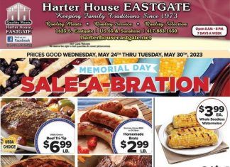 Harter House Weekly Ad May 24 – May 30, 2023 (Memorial Day Promotion Included)