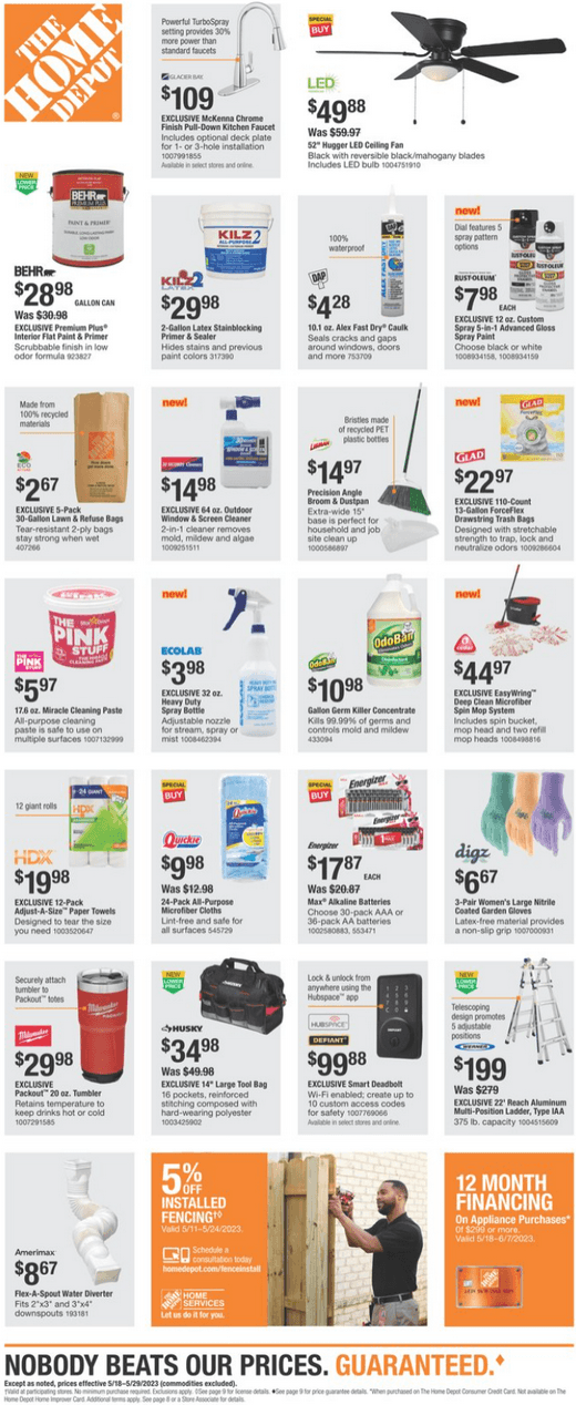Home Depot Memorial Day Ad May 18 May 29, 2023