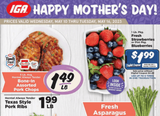IGA Weekly Ad May 10 – May 16, 2023 (Mother’s Day Promotion Included)