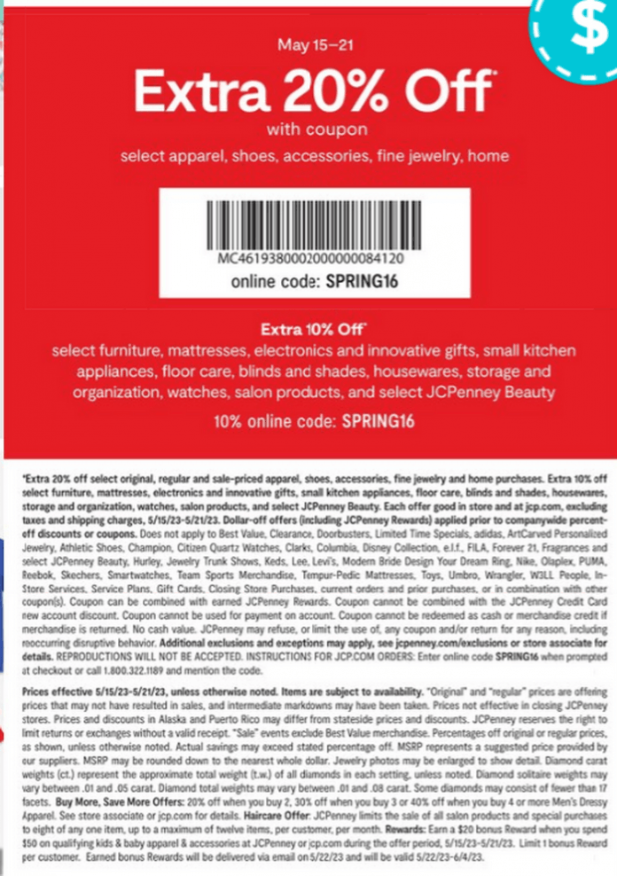 JCPenney Memorial Day Home Ad May 14 May 21, 2023