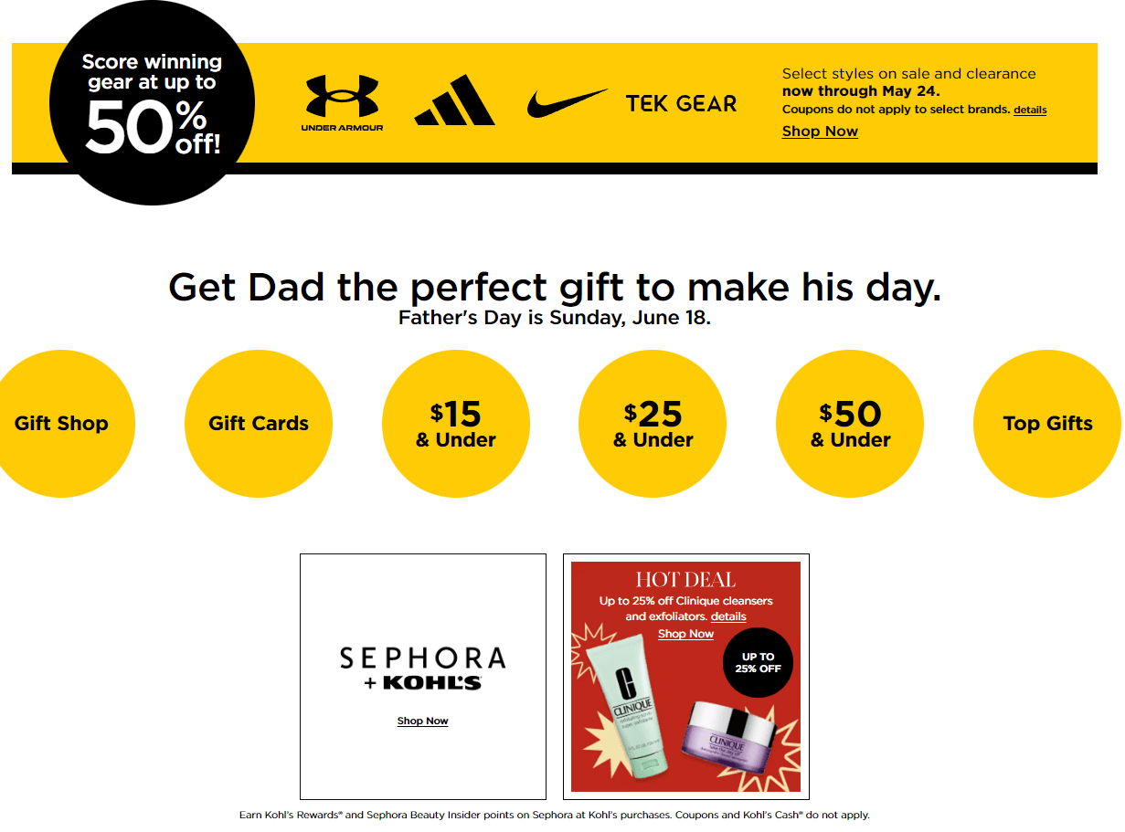 Kohl's Coupon Sale Until May 24, 2023