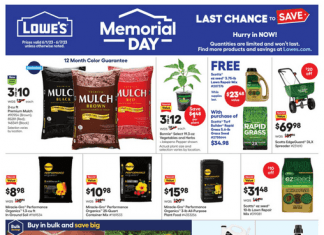 Lowe’s Weekly Ad Jun 01 – Jun 07, 2023 (Memorial Day Promotion Included)
