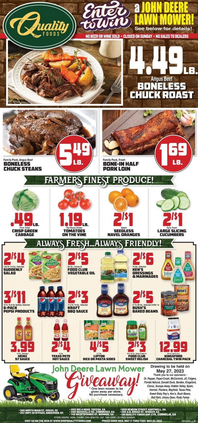 Quality Foods Weekly Ad May 17 May 23, 2023