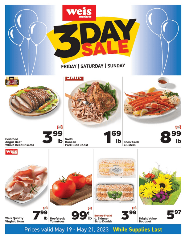 Weis Markets Three Day Ad May 19 May 21, 2023