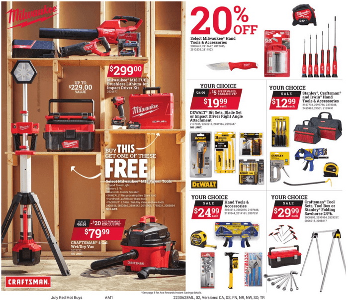 ACE Hardware Red Hot Buys Monthly Ad June 28 July 31, 2023