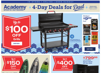 Academy Sports + Outdoors Four-Day Ad Jun 08 – June 11, 2023 (Father’s Day Promotion Included)