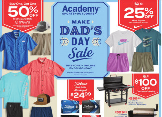 Academy Sports + Outdoors Father’s Day Ad June 15 – June 19, 2023