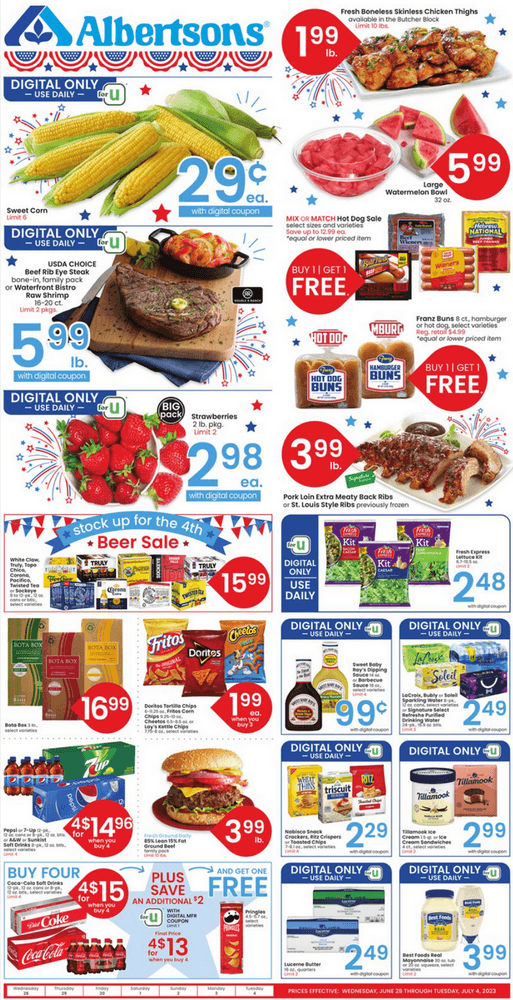 Albertsons Weekly Ad June 28 July 04, 2023 (Independence Day Promotion Included)