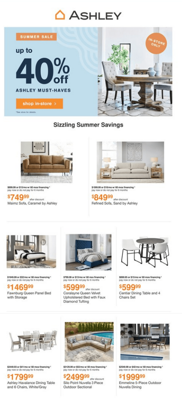 Ashley Furniture HomeStore Weekly Ad June 06 June 19, 2023