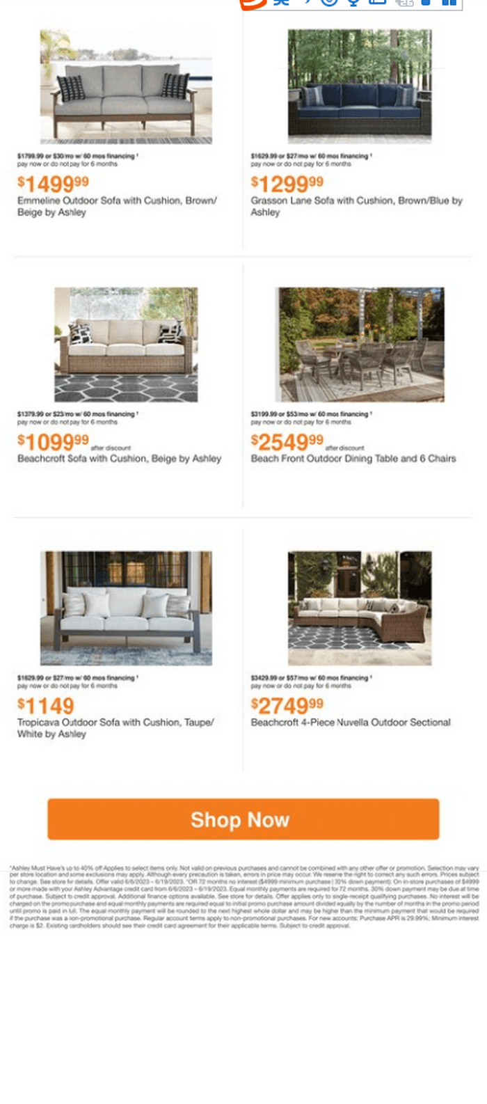 Ashley Furniture HomeStore Weekly Ad June 06 June 19, 2023