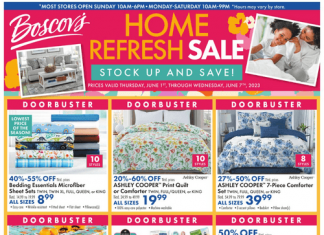 Boscov’s Home Refresh Sale June 01 – June 07, 2023