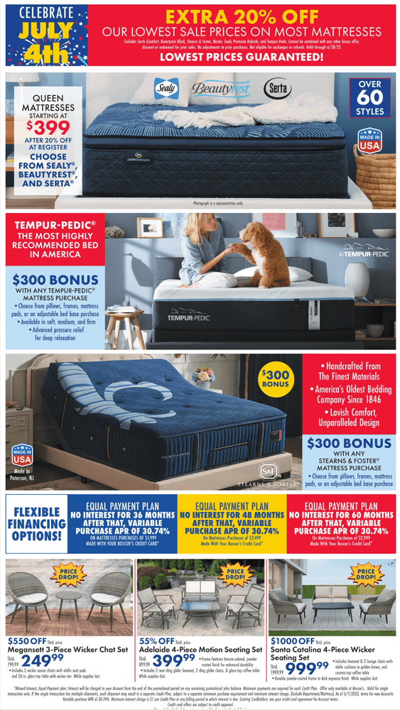 boscovs 4th of july sales