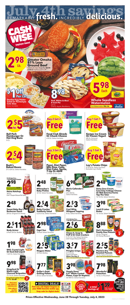 Cash Wise Weekly Ad June 28 July 04, 2023 (Independence Day Promotion