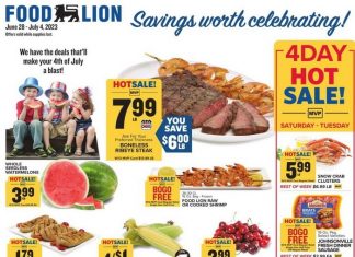 Food Lion Weekly Ad June 28 – July 04, 2023 (Independence Day Promotion Included)