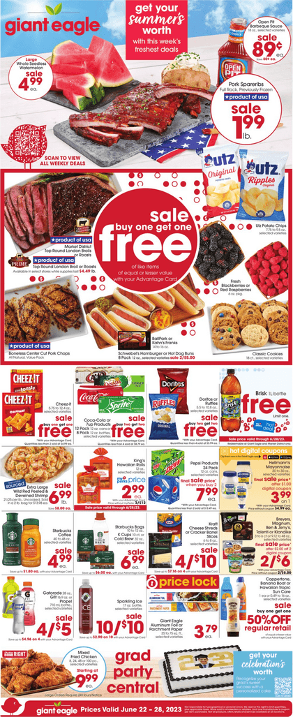 Giant Eagle Weekly Ad Jun 22 – Jun 28, 2023