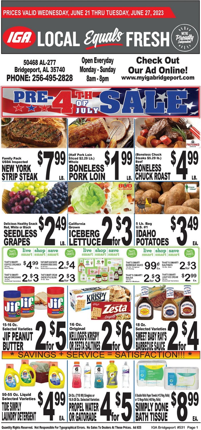 IGA Weekly Ad June 21 June 27, 2023