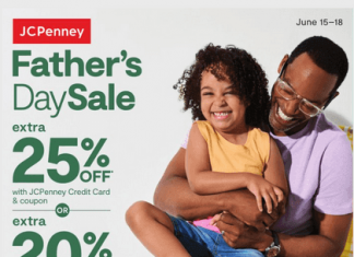 JCPenney Father’s Day Sale Jun 15 – Jun 18, 2023