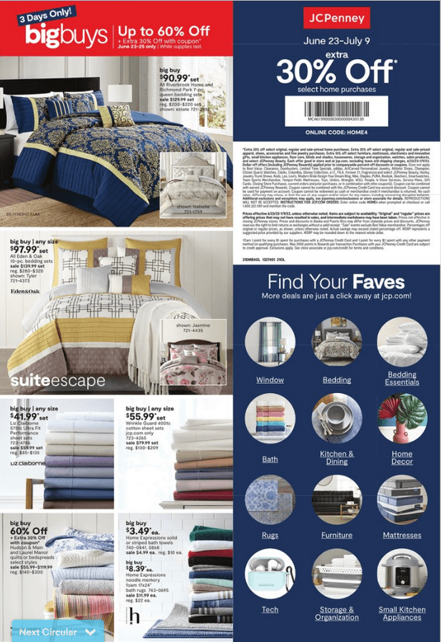 JCPenney 4th of July Home Sale June 23 July 09, 2023