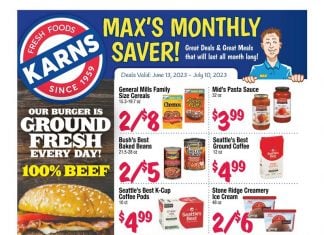Karns Quality Foods Monthly Ad June 13 – July 10, 2023