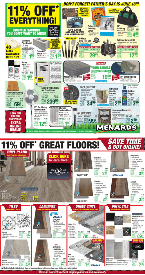 Menards Weekly Ad June 08 June 18, 2023 (Father's Day Promotion Included)