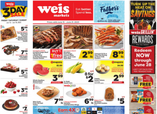 Weis Markets Weekly Sale June 15 – June 21, 2023 (Father’s Day Promotion Included)