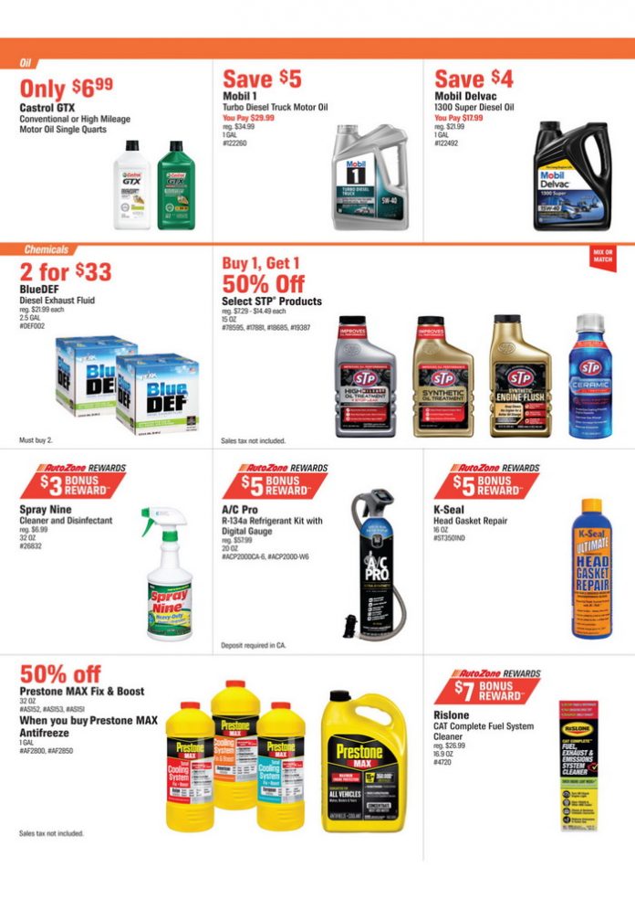 AutoZone Monthly Ad July 25 Aug 21, 2023