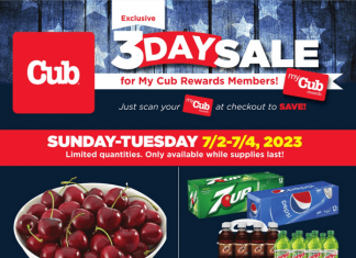 Cub Foods Three-Day Sale July 02 – July 04, 2023