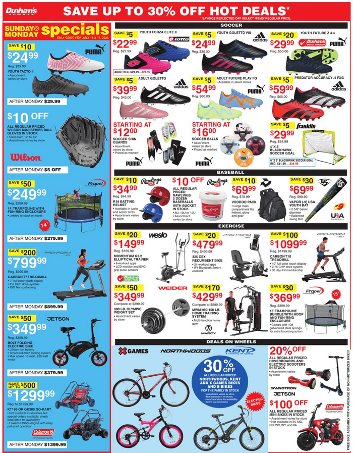 Dunham's Sports Weekly Flyer Jul 15 Jul 20, 2023