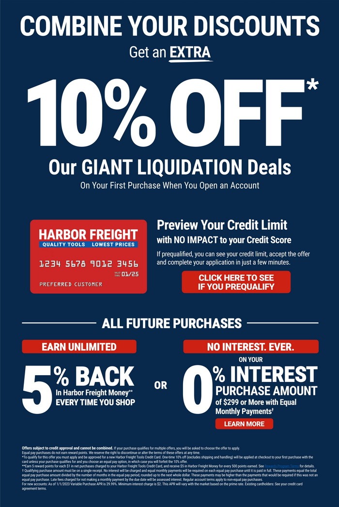 Harbor Freight Giant Liquidation Sale July 24 July 30, 2023