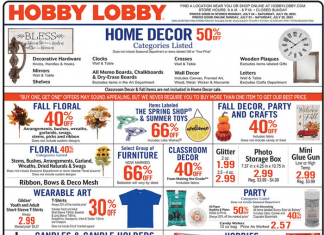 Hobby Lobby Weekly Ad July 23 – July 29, 2023