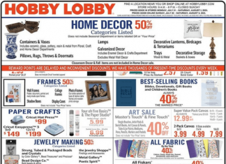 Hobby Lobby Weekly Ad Jul 30 – Aug 05, 2023