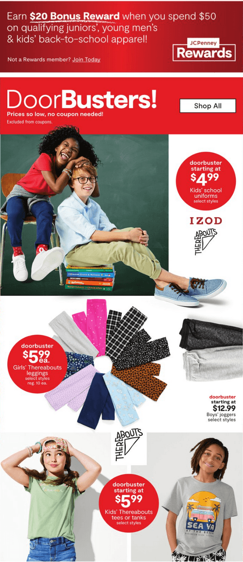 JCPenney Back to School Ad July 28 July 30, 2023