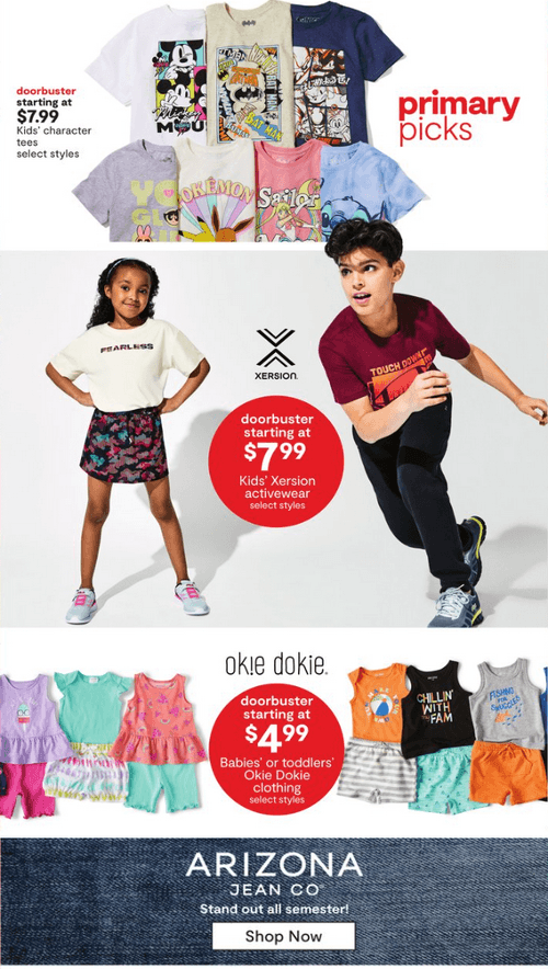 JCPenney Back to School Ad July 28 July 30, 2023