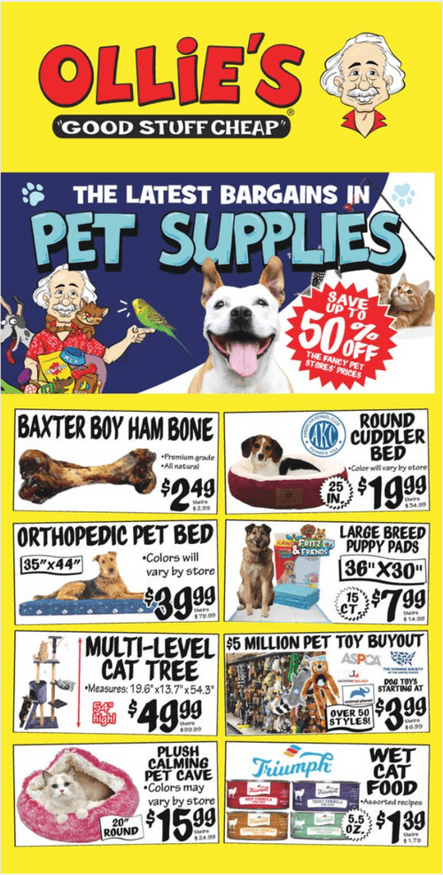 Ollie's Pet Supplies Sale July 06 July 12, 2023
