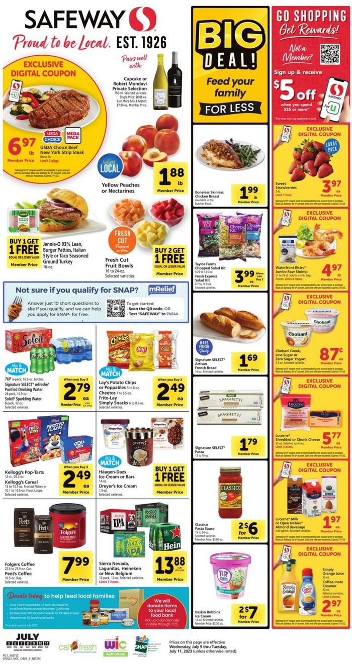 Safeway Weekly Ad July 05 July 11, 2023