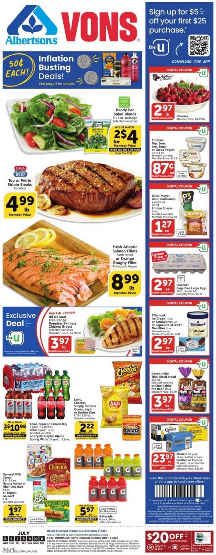 vons 4th of july ad