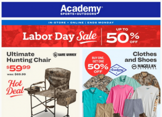 Academy Sports + Outdoors Weekly Ad Aug 31 – Sep 04, 2023 (Labor Day Promotion Included)
