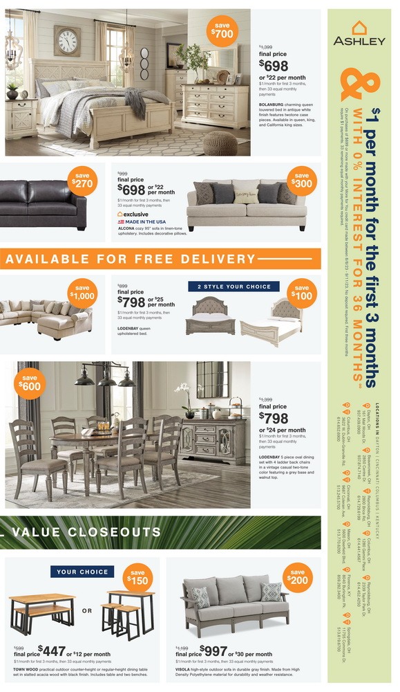 Ashley Furniture Labor Day Mattress Ad Aug 10 Sep 11, 2023